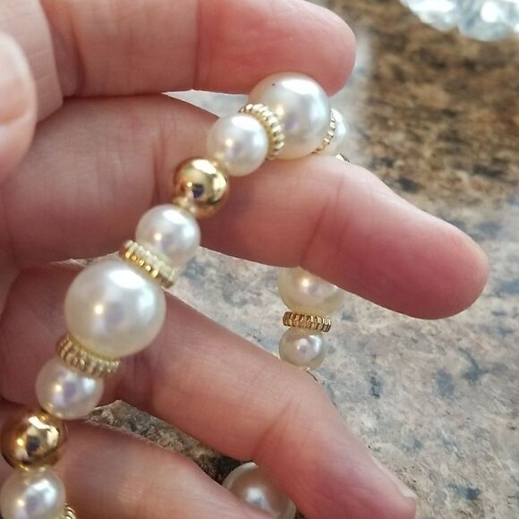 4 piece stretch bracelet pearls - Picture 6 of 10